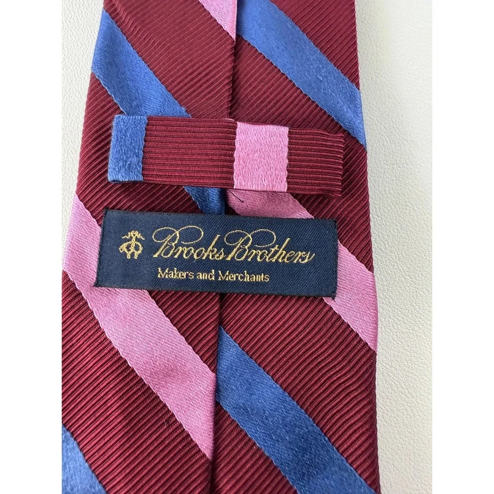 Brooks Brothers Makers & Merchants‎ Striped Silk Necktie Mens